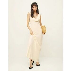 NWT Reformation x Laura Harrier Cavallo Maxi Dress Ivory Cream Long Formal  6